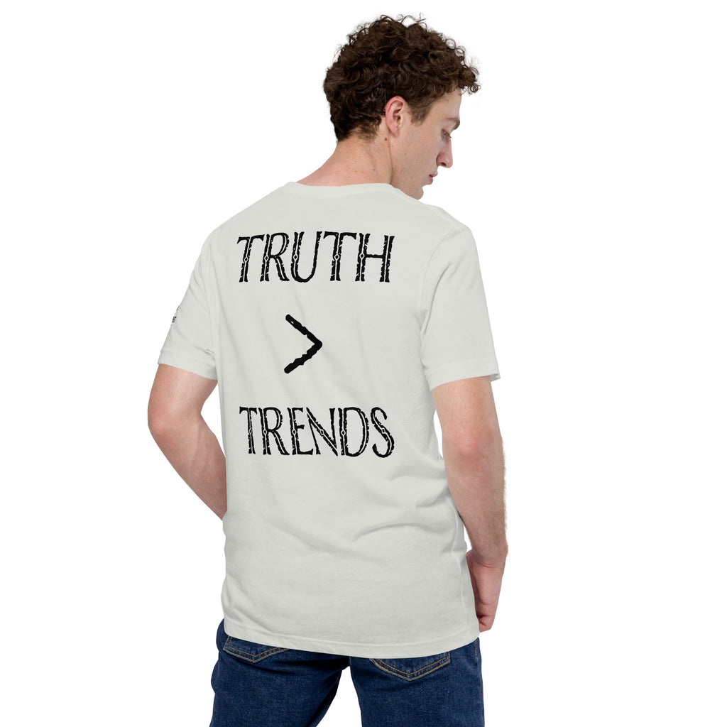 Truth > Trends Black | Isaiah 40:8 – KJV Faith Unisex T-Shirt - KJV Word & Light Threads