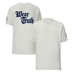 Wear Truth Navy Blue | Philippians 4:13 – KJV Faith Unisex T-Shirt - KJV Word & Light Threads
