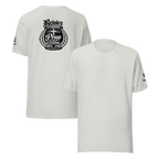 Rejoice Evermore – Pray Without Ceasing Black & White | 1 Thessalonians 5:16-17 – KJV Faith Unisex T-Shirt - KJV Word & Light Threads