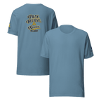 Pray, Believe & Receive | Mark 11:24 – KJV Faith Unisex T-Shirt - KJV Word & Light Threads