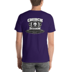 Church Is in Session Football Dark | 1 Corinthians 9:25 – KJV Faith Unisex T-Shirt - KJV Word & Light Threads