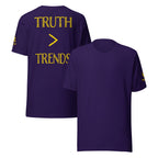 Truth > Trends Gold | Isaiah 40:8 – KJV Faith Unisex T-Shirt - KJV Word & Light Threads