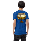 Fueled on Prayer and Caffeine | 1 Thessalonians 5:17 – KJV Faith Unisex T-Shirt - KJV Word & Light Threads