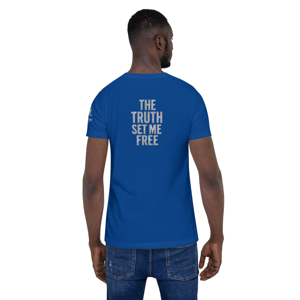 The Truth Set Me Free Silver | John 8:32 – KJV Faith Unisex T-Shirt - KJV Word & Light Threads