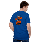I Can Do All Things Through Christ Which Strengtheneth Me – Philippians 4:13 KJV Christian Unisex T-Shirt | White & Orange - KJV Word & Light Threads