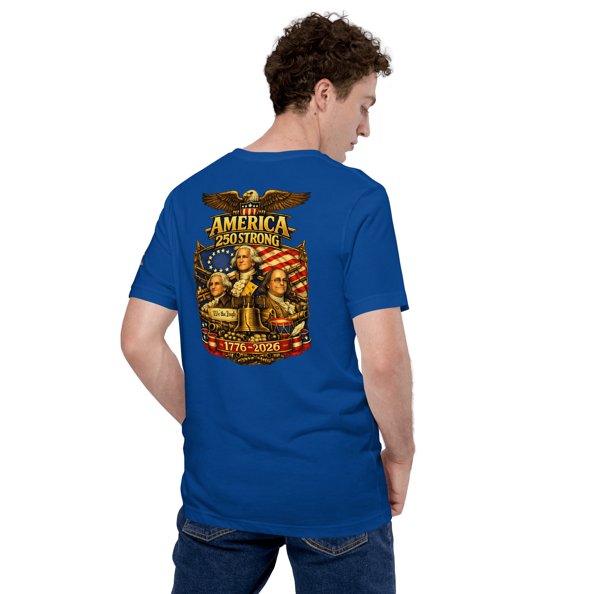 America 250 Strong | 1776–2026 – KJV Faith Unisex T-Shirt - KJV Word & Light Threads