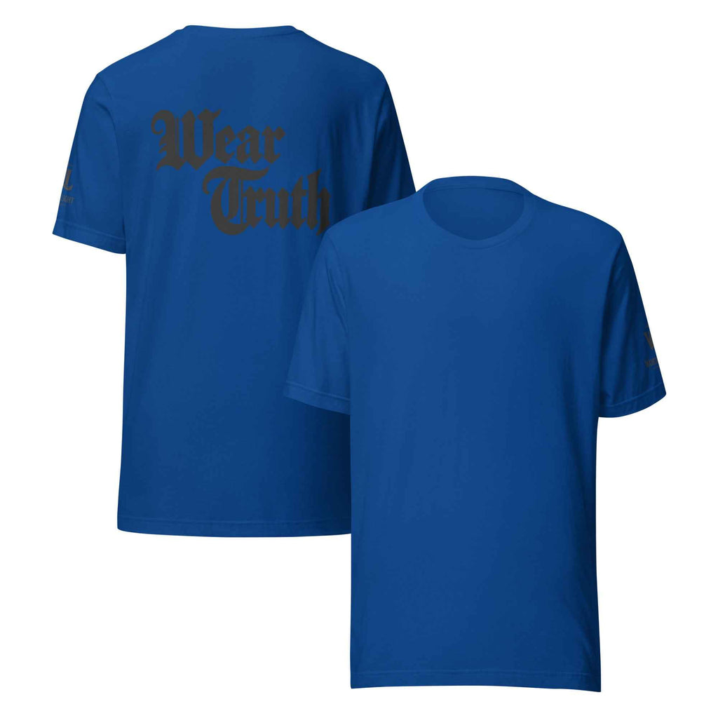 Wear Truth Black KJV T-Shirt | Empower Your Journey with Philippians 4:13 - KJV Word & Light Threads