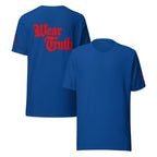 Wear Truth Red | Philippians 4:13 – KJV Faith Unisex T-Shirt - KJV Word & Light Threads