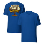 Fueled on Prayer and Caffeine | 1 Thessalonians 5:17 – KJV Faith Unisex T-Shirt - KJV Word & Light Threads