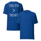 Truth > Trends White | Isaiah 40:8 – KJV Faith Unisex T-Shirt - KJV Word & Light Threads
