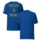 Truth > Trends Gold | Isaiah 40:8 – KJV Faith Unisex T-Shirt - KJV Word & Light Threads