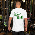 Wear Truth Dark Green | Philippians 4:13 – KJV Faith Unisex T-Shirt - KJV Word & Light Threads