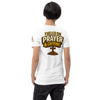 Fueled on Prayer and Caffeine | 1 Thessalonians 5:17 – KJV Faith Unisex T-Shirt - KJV Word & Light Threads