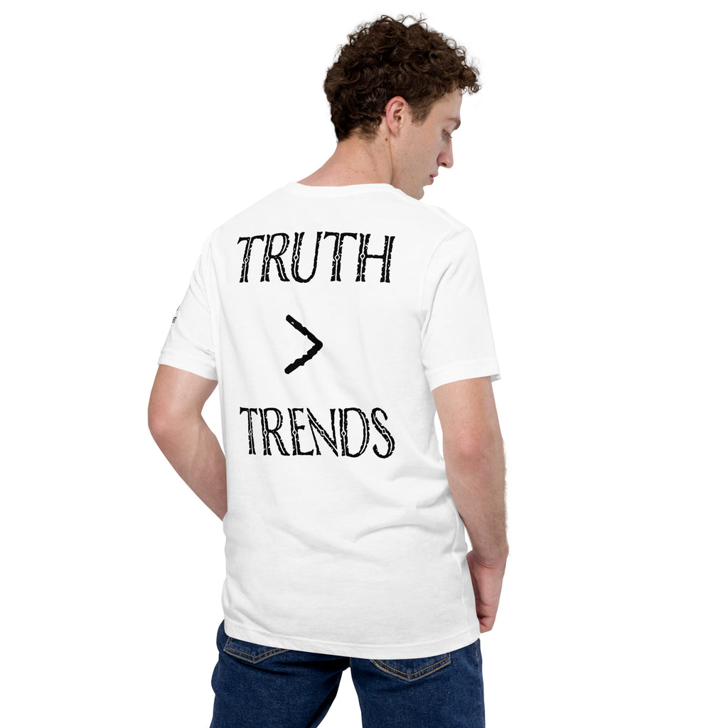 Truth > Trends Black | Isaiah 40:8 – KJV Faith Unisex T-Shirt - KJV Word & Light Threads