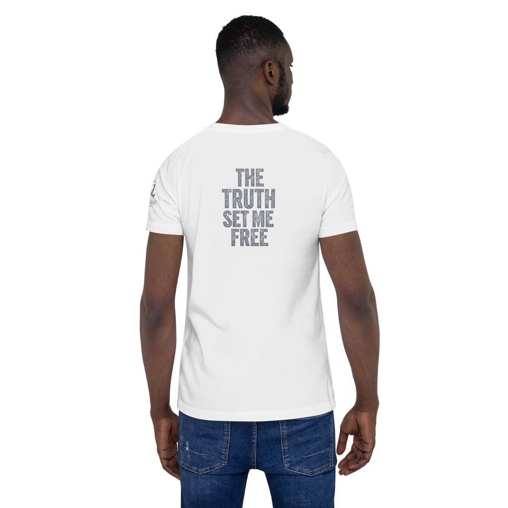 The Truth Set Me Free Silver | John 8:32 – KJV Faith Unisex T-Shirt - KJV Word & Light Threads