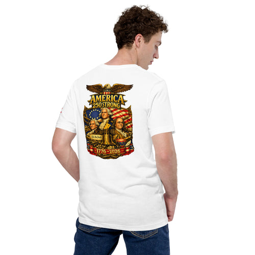 America 250 Strong | 1776-2026 KJV Tee - KJV Word & Light Threads