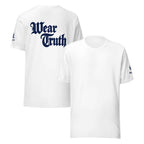 Wear Truth Navy Blue | Philippians 4:13 – KJV Faith Unisex T-Shirt - KJV Word & Light Threads