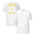 Truth > Trends Gold | Isaiah 40:8 – KJV Faith Unisex T-Shirt - KJV Word & Light Threads