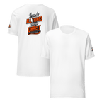 I Can Do All Things Through Christ Which Strengtheneth Me – Philippians 4:13 KJV Christian Unisex T-Shirt | White & Orange - KJV Word & Light Threads