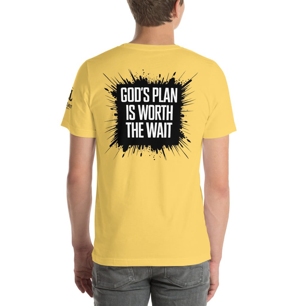 God's Plan is Worth the Wait | Jeremiah 29:11 – KJV Faith Unisex T-Shirt - KJV Word & Light Threads