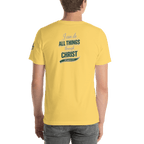 I Can Do All Things Through Christ Which Strengtheneth Me – Philippians 4:13 KJV Christian Unisex T-Shirt | Tan & Green - KJV Word & Light Threads