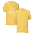 Truth > Trends White | Isaiah 40:8 – KJV Faith Unisex T-Shirt - KJV Word & Light Threads