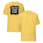 God's Plan is Worth the Wait | Jeremiah 29:11 – KJV Faith Unisex T-Shirt - KJV Word & Light Threads