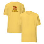 Ask, Seek, Knock | Matthew 7:7 – KJV Faith Unisex T-Shirt - KJV Word & Light Threads