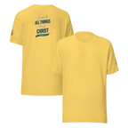 I Can Do All Things Through Christ Which Strengtheneth Me – Philippians 4:13 KJV Christian Unisex T-Shirt | Tan & Green - KJV Word & Light Threads