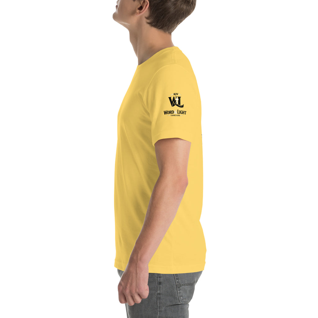 Church Is in Session Football Bright | 1 Corinthians 9:25 – KJV Faith Unisex T-Shirt - KJV Word & Light Threads